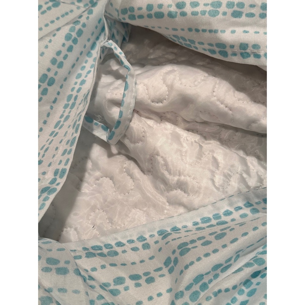 Bealls Coastal Seahorse Starfish Quilted Pillow Shams Set of 2 Pink Teal 22 x 22 - Picture 7 of 9